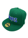 New Era Fitted Hat Minnesota Timberwolves New Era Classic Green Custom Side Patch 59FIFTY Fitted Hat - Men's