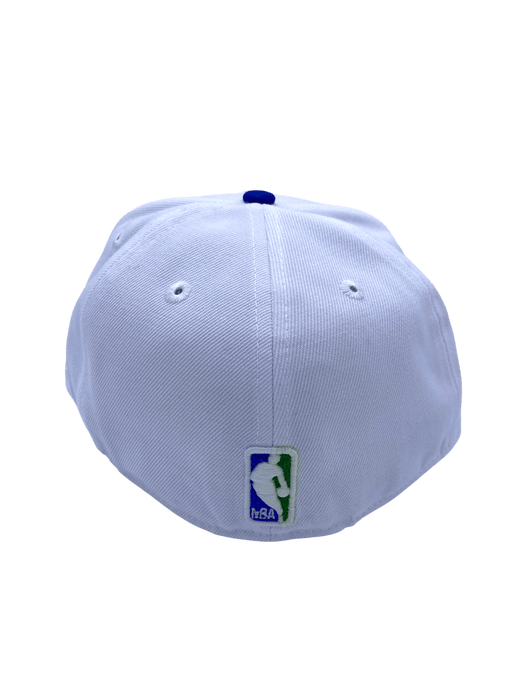 New Era Fitted Hat Minnesota Timberwolves New Era White Throwback Custom Side Patch 59FIFTY Fitted Hat - Men's