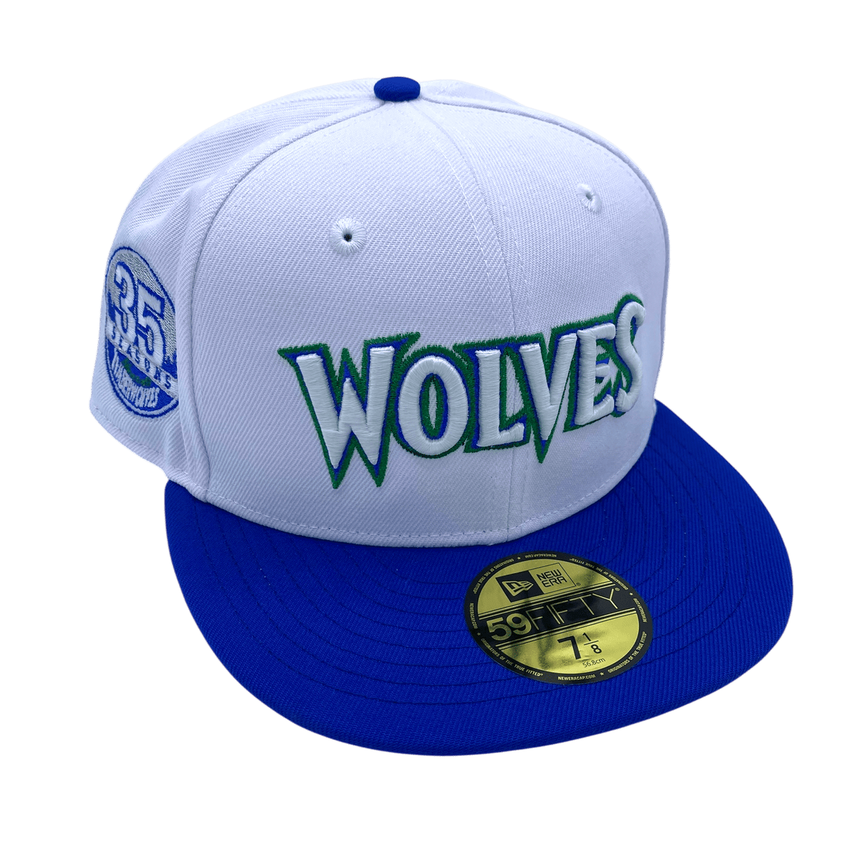 Minnesota Timberwolves New Era White Throwback Custom Side Patch 59FIF ...