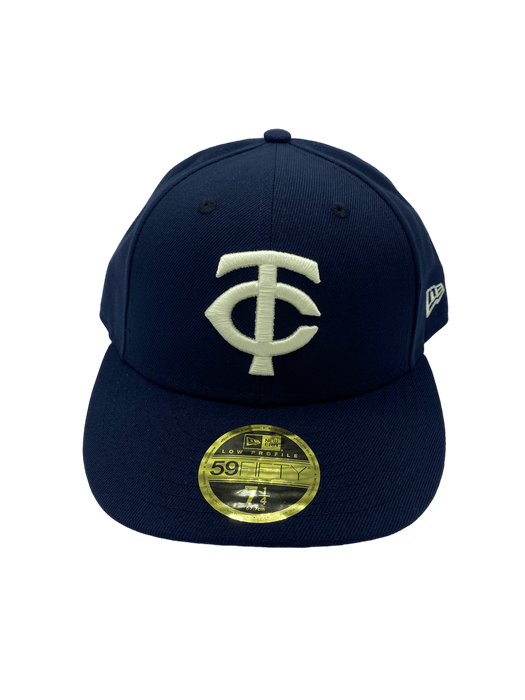 New Era Fitted Hat Minnesota Twins New Era 2023 Authentic Collection Low Profile Navy Alternate 59FIFTY Fitted Hat