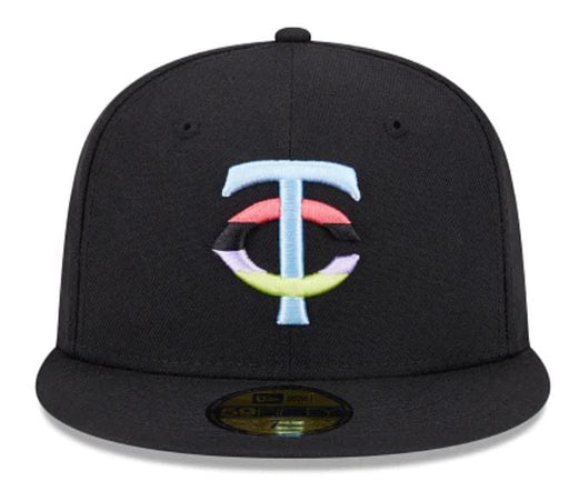 New Era Fitted Hat Minnesota Twins New Era 2023 Black Color Pack Custom 59FIFTY Fitted Hat