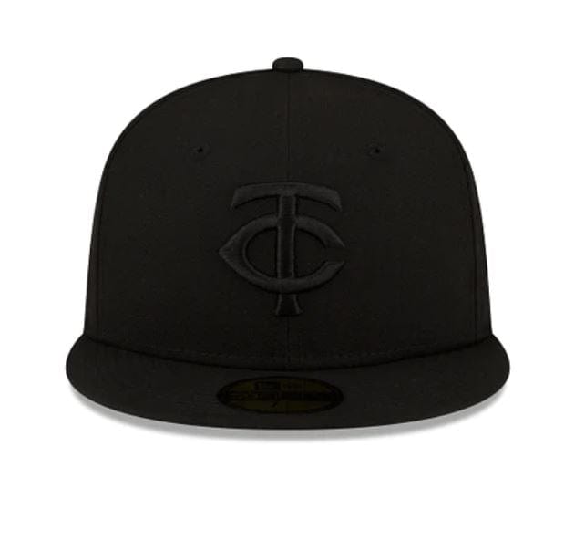 New Era Fitted Hat Minnesota Twins New Era 2023 Black on Black Collection 59FIFTY Fitted Hat