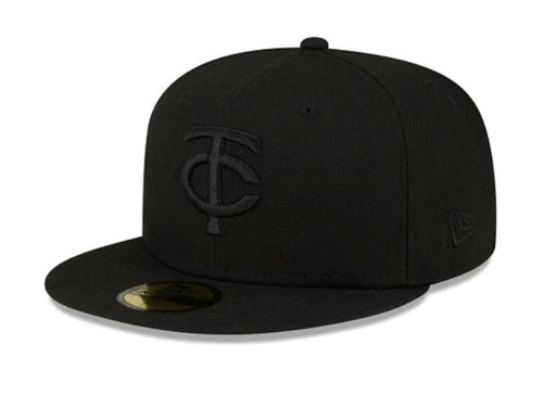 Minnesota Twins New Era 2023 Black on Black Collection 59FIFTY Fitted Hat