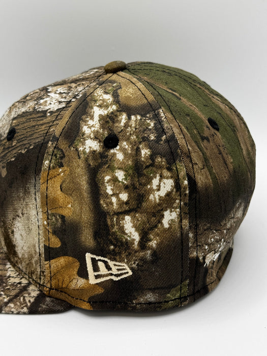 New Era Fitted Hat Minnesota Twins New Era APEX Real Tree Camo Custom Side Patch 59FIFTY Fitted Hat - Men's