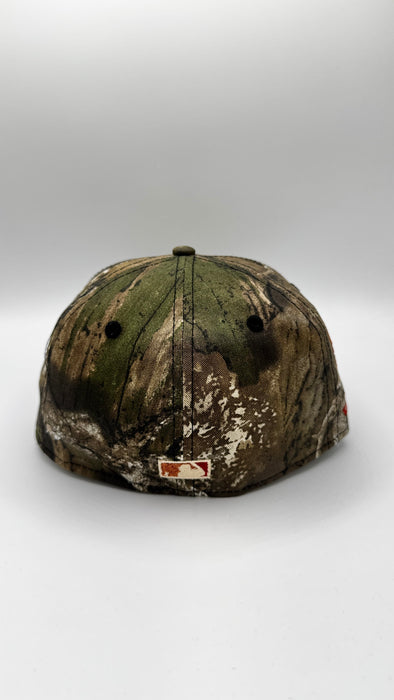 New Era Fitted Hat Minnesota Twins New Era APEX Real Tree Camo Custom Side Patch 59FIFTY Fitted Hat - Men's
