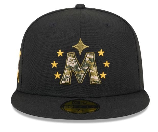 New Era Fitted Hat Minnesota Twins New Era Black 2024 Armed Forces 59FIFTY Fitted Hat - Men's
