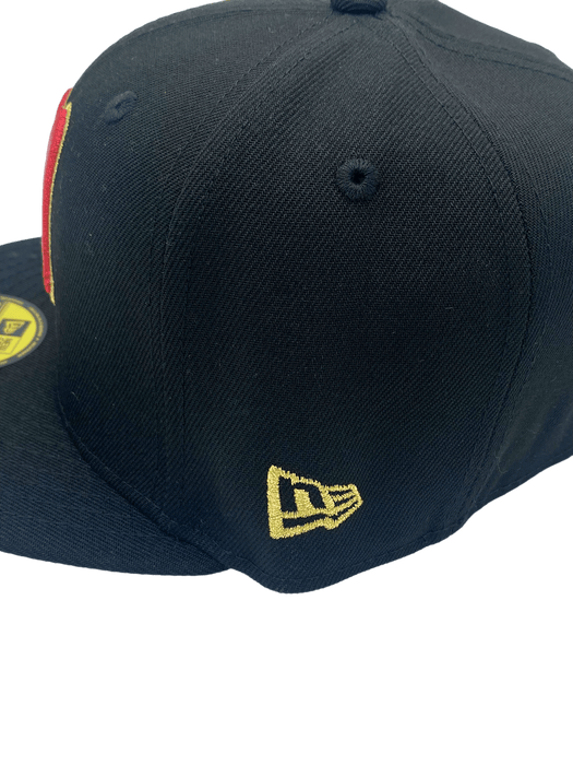 New Era Fitted Hat Minnesota Twins New Era Black 'Big Mike' Custom Side Patch 59FIFTY Fitted Hat - Men's