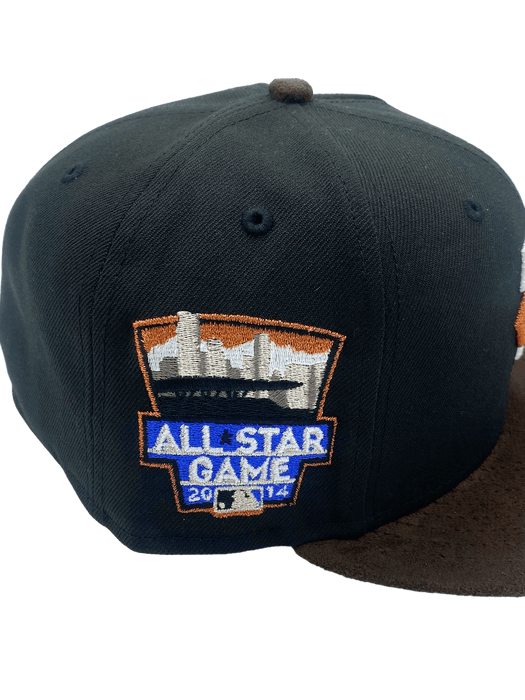 Minnesota Twins New Era Black/Brown Suede Bill Custom Side Patch 59FIFTY Fitted Hat - Men's