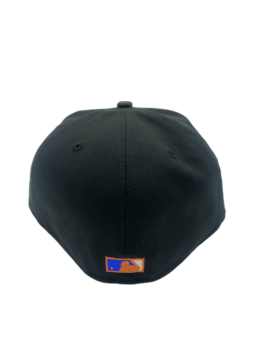 New Era Fitted Hat Minnesota Twins New Era Black/Brown Suede Bill Custom Side Patch 59FIFTY Fitted Hat - Men's