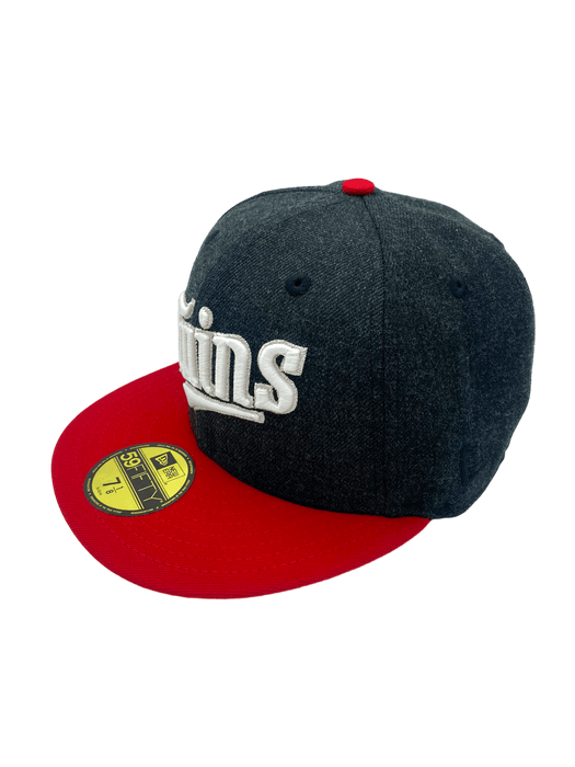 Minnesota Twins New Era Black Script Fallen Angel Custom Side Patch 59FIFTY Fitted Hat - Men's