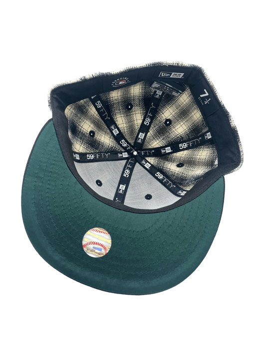 New Era Fitted Hat Minnesota Twins New Era Black Flannel Custom Side Patch 59FIFTY Fitted Hat - Men's