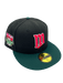 New Era Fitted Hat Minnesota Twins New Era Black/Green RG Custom Side Patch 59FIFTY Fitted Hat