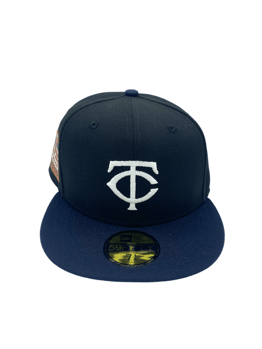 Minnesota Twins New Era Black/Navy Custom Side Patch 59FIFTY Fitted Hat - Men's