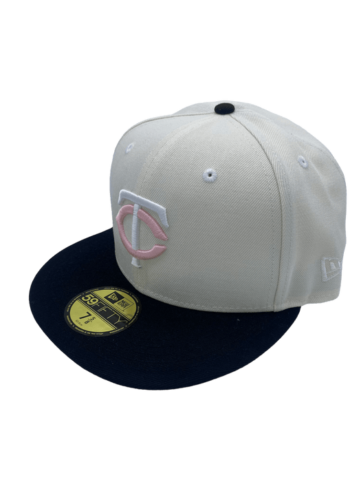Minnesota Twins New Era Cream Pinky Custom Side Patch 59FIFTY Fitted Hat