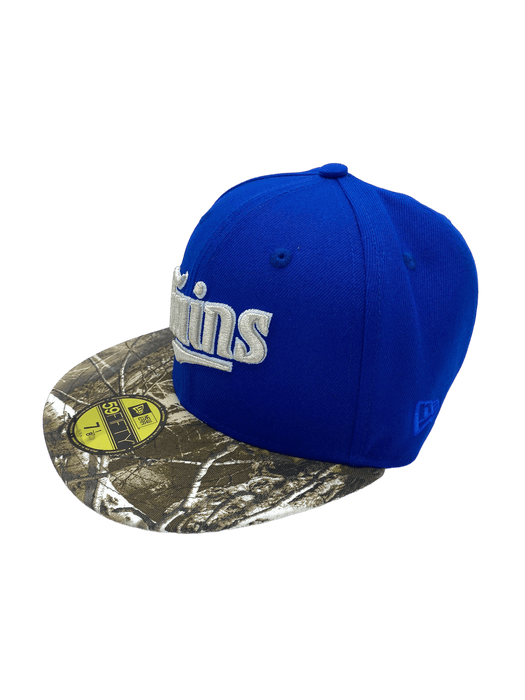 New Era Fitted Hat Minnesota Twins New Era Blue Custom Realtree Brim Side Patch 59FIFTY Fitted Hat - Men's