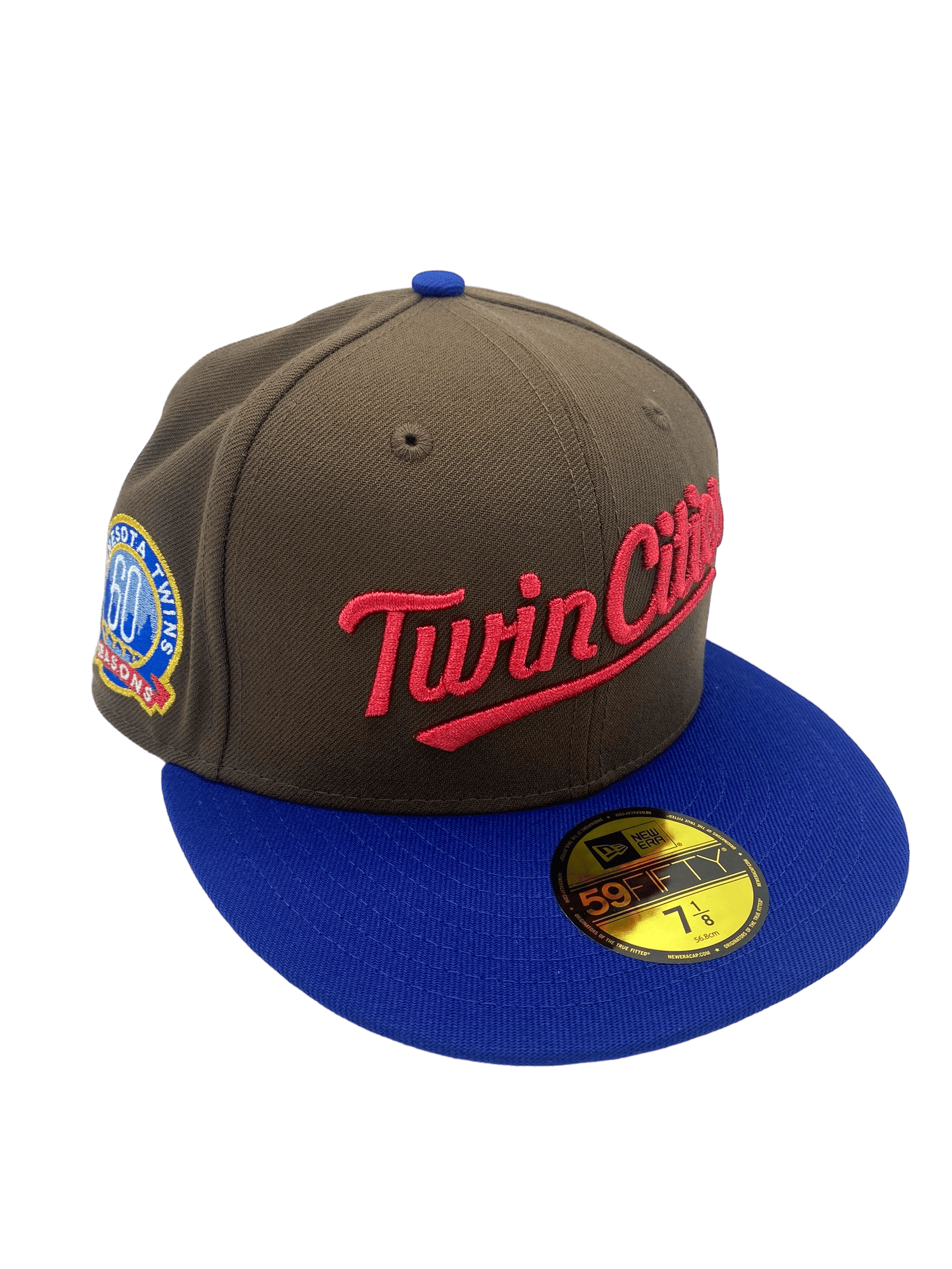 Minnesota Twins New Era Brown/Blue Custom TC Script Side Patch 59FIFTY ...
