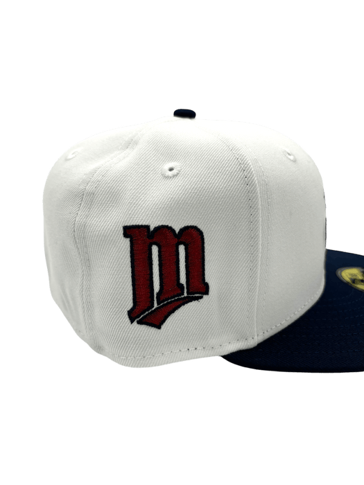 New Era Fitted Hat Minnesota Twins New Era Chrome 1987 WS Champs Custom Side Patch 59FIFTY Fitted Hat - Men's