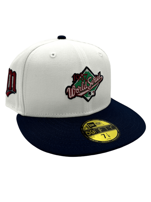 New Era Fitted Hat Minnesota Twins New Era Chrome 1987 WS Champs Custom Side Patch 59FIFTY Fitted Hat - Men's