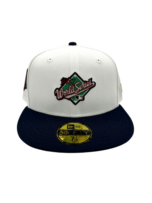 New Era Fitted Hat Minnesota Twins New Era Chrome 1987 WS Champs Custom Side Patch 59FIFTY Fitted Hat - Men's