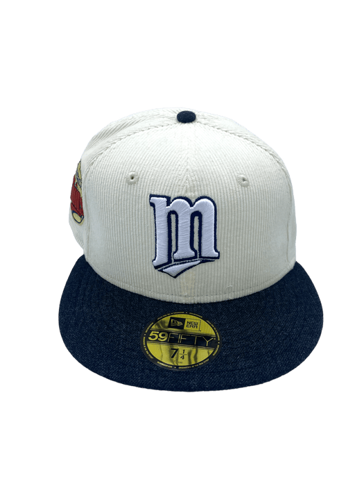 Minnesota Twins New Era Chrome Custom Corduroy Top Side Patch 59FIFTY Fitted Hat