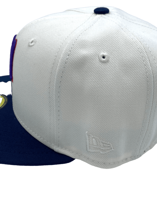 New Era Fitted Hat Minnesota Twins New Era Chrome Historic Purple M Custom Side Patch 59FIFTY Fitted Hat - Men's