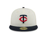 New Era Fitted Hat Minnesota Twins New Era Chrome/Navy TC 2 Tone 59FIFTY Fitted Hat