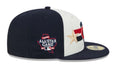 New Era Fitted Hat Minnesota Twins New Era Cream/Navy 2024 MLB All Star Game Workout Side Patch 59FIFTY Fitted Hat - Men's