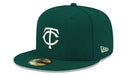 New Era Fitted Hat Minnesota Twins New Era Dark Green Side Patch 59FIFTY Fitted Hat