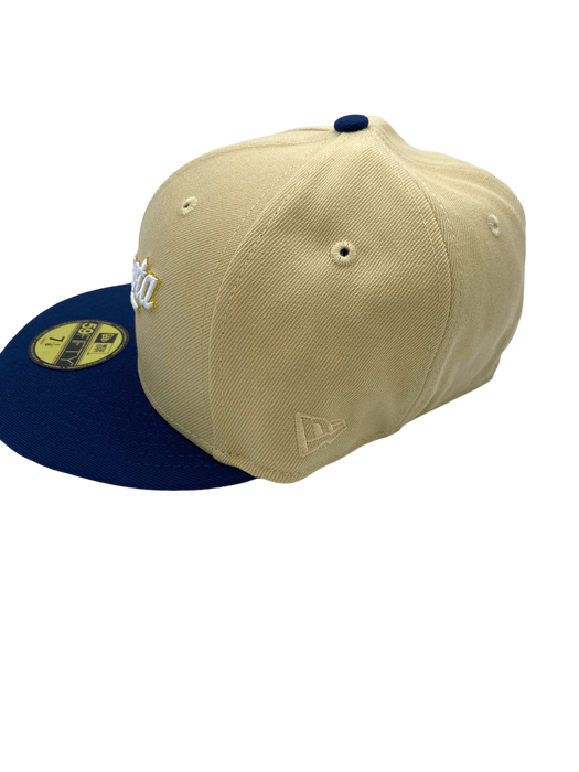 New Era Fitted Hat Minnesota Twins New Era Gold/Navy Golden Gem Custom Side Patch 59FIFTY Fitted Hat - Men's