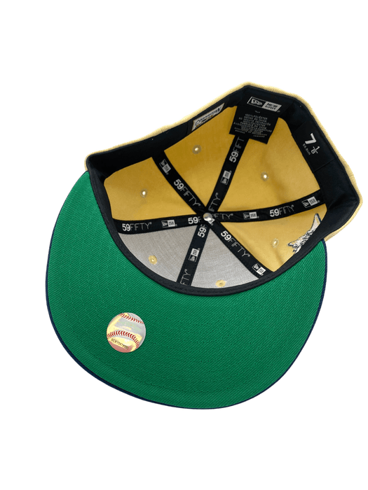 New Era Fitted Hat Minnesota Twins New Era Gold/Navy Golden Gem Custom Side Patch 59FIFTY Fitted Hat - Men's