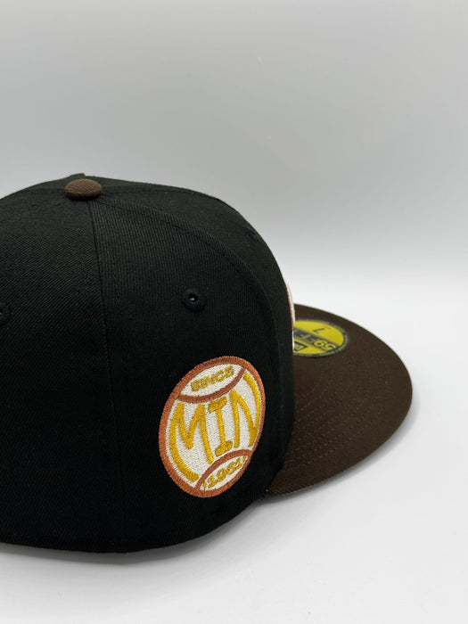 Minnesota Twins New Era Gothic Script Custom Side Patch 59FIFTY Fitted Hat