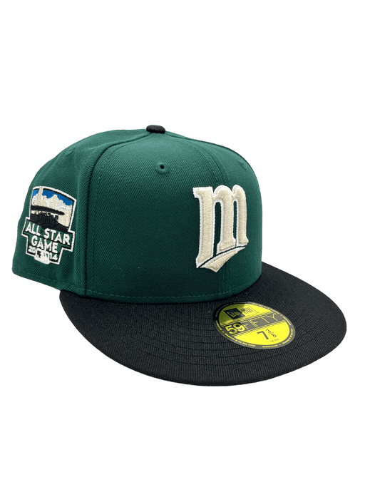 Minnesota Twins New Era Green/Gold M Custom Side Patch 59FIFTY Fitted Hat
