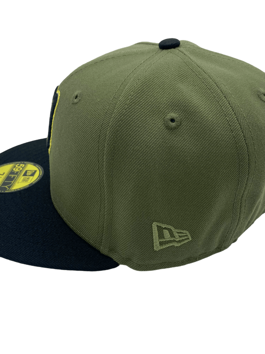 New Era Fitted Hat Minnesota Twins New Era Green Military Bomba Custom Side Patch 59FIFTY Fitted Hat - Men's