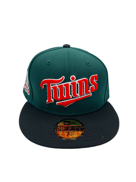 New Era Fitted Hat Minnesota Twins New Era Green State Bird Custom Side Patch 59FIFTY Fitted Hat - Men's