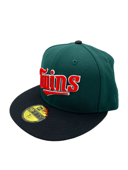 New Era Fitted Hat Minnesota Twins New Era Green State Bird Custom Side Patch 59FIFTY Fitted Hat - Men's