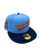New Era Fitted Hat Minnesota Twins New Era Light Blue/Navy Custom Side Patch 59FIFTY Fitted Hat - Men's