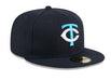 New Era Fitted Hat Minnesota Twins New Era Navy 2024 Father's Day 59FIFTY Fitted Hat