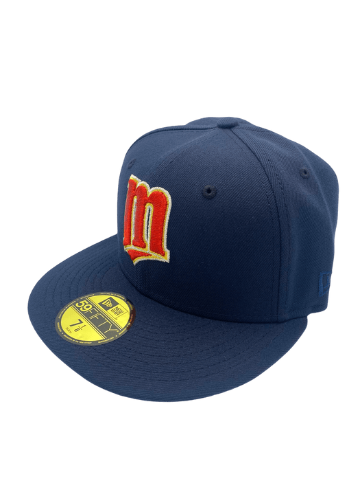 New Era Fitted Hat Minnesota Twins New Era Navy Classic 87 Custom Side Patch 59FIFTY Fitted Hat - Men's