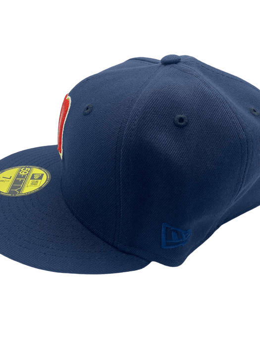 New Era Fitted Hat Minnesota Twins New Era Navy Classic 87 Custom Side Patch 59FIFTY Fitted Hat - Men's