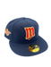 New Era Fitted Hat Minnesota Twins New Era Navy Classic 87 Custom Side Patch 59FIFTY Fitted Hat - Men's