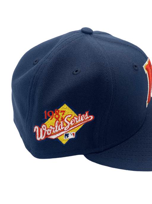 New Era Fitted Hat Minnesota Twins New Era Navy Classic 87 Custom Side Patch 59FIFTY Fitted Hat - Men's