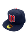 New Era Fitted Hat Minnesota Twins New Era Navy Endless Classic Custom Side Patch 59FIFTY Fitted Hat - Men's