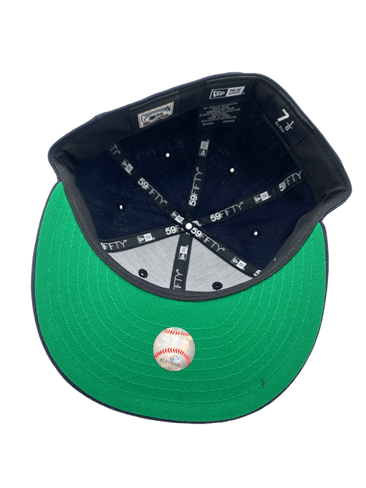 New Era Fitted Hat Minnesota Twins New Era Navy Endless Classic Custom Side Patch 59FIFTY Fitted Hat - Men's