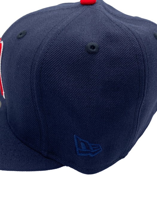 New Era Fitted Hat Minnesota Twins New Era Navy Endless Classic Custom Side Patch 59FIFTY Fitted Hat - Men's