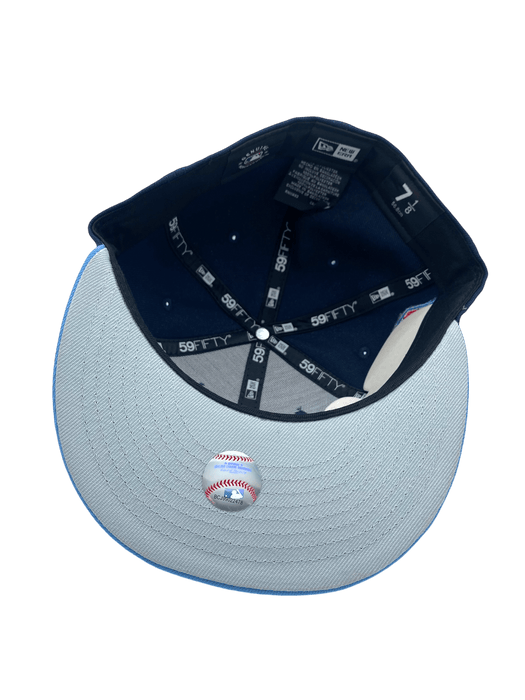 New Era Fitted Hat Minnesota Twins New Era Navy Los Twins Custom Side Patch 59FIFTY Fitted Hat - Men's