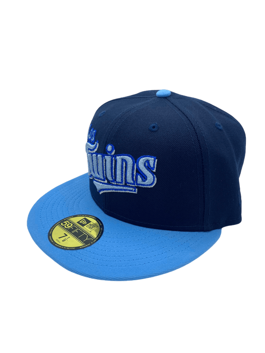 New Era Fitted Hat Minnesota Twins New Era Navy Los Twins Custom Side Patch 59FIFTY Fitted Hat - Men's