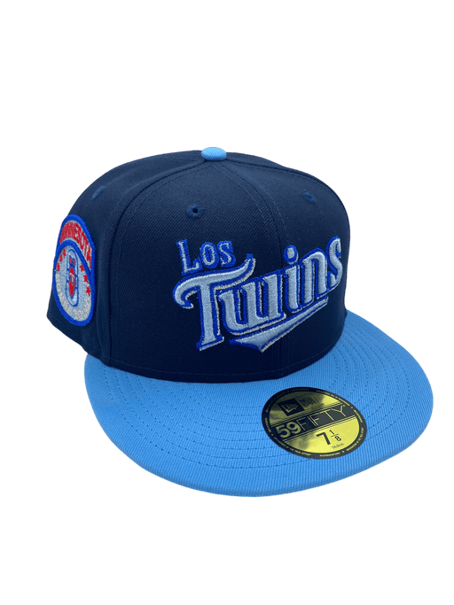 New Era Fitted Hat Minnesota Twins New Era Navy Los Twins Custom Side Patch 59FIFTY Fitted Hat - Men's