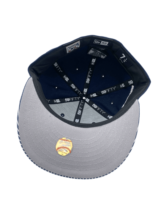 Minnesota Twins New Era Navy/Pinstripe Bill Custom Met Stadium Side Patch 59FIFTY Fitted Hat - Men's