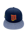 New Era Fitted Hat Minnesota Twins New Era Navy/Pinstripe What The? Custom Side Patch 59FIFTY Fitted Hat - Men's