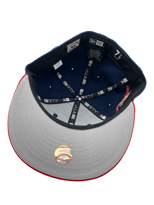 New Era Fitted Hat Minnesota Twins New Era Navy/Red TOW Custom Side Patch 59FIFTY Fitted Hat - Men's